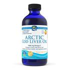 Nordic Naturals Arctic Bacalhau Óleo de Fígado, Laranja - 8 oz - 1060 mg Omega-3 Total com EPA & DHA - Saúde do Coração e do Cérebro, Imunidade Saudável, Bem-Estar Geral - Não-OGM - 48 Porções