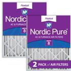 Nordic Pure 16x20x4 MERV 8 Plissado AC Filtros de ar forno 2 Pacote