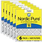 Nordic Pure 18x18x1 MERV 10 Plissado AC Filtros de Ar 6 Pack