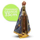 Nossa Senhora Aparecida Grande Italiana Gesso Delicada 30cm