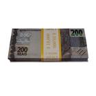 Nota Dinheiro 200 Reais Cédulas Sem Valor Pacote Com 50 Un