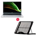 Notebook Acer Aspire 3 A315-24P-R611 AMD Ryzen 5 7520U 15.6" HD 8GB 256GB SSD Prata + Suporte Para Notebook até 15.6" Goldentec