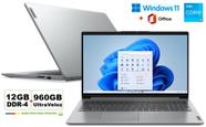 Notebook Lenovo Pro 12GB + 960GB UltraVeloz, 15.6Pol, Windows11 + Pacote Office
