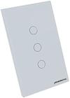 NovaDigital Interruptor Touch Wifi Rf 433Mhz 3Botão Branco -Integre C/alexa Google Home Garantia 1 Ano