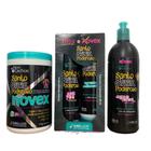 Novex Santo Black Shampoo + Condicionador + Creme de tratamento e Creme de pentear