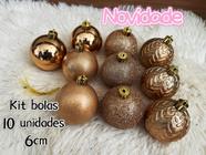 Novidade Kit 10 Bolas Branco Ou Preto De Natal  6CM  Decoração Árvore(NTB-82024)