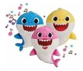 Novo 3 Pelúcias Baby Shark Bebê Tubarão Musicais Com 25 Cm