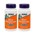 NOW Foods Zinc Picolinate 50mg,120 Cápsulas (Embalagem de 2)