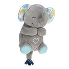 Nuby Lifelike Animated Sleeping Elephant com 8 canções de ninar suaves e 4 ruídos brancos calmantes, 30 minutos sem parar