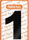 Numeral Residencial Com Fita Dupla Face Preto N 1