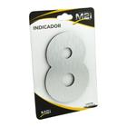 Numero 8 Residencial em Aluminio Composto Cor ESCOVADO 12 cm altura