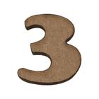 Número para Aplique Kit 18un Artesanato 2,5cm Mdf Madeira