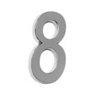 Número Residencial 3D "8" Plástico ABS Cromado Metalcromo