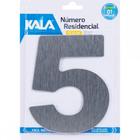 Número Residencial Aço Escovado N5 12,5Cm Kala