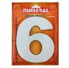 Numero Residencial Branco Pequeno 12.5cm 6 - NUMERAL (030454)