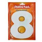 Numero Residencial Branco Pequeno 12.5cm 8 - NUMERAL (030456)