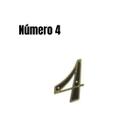 Número Residencial Preto/Dourado Com 2 Parafuso + 2 Bucha 5 (0 Ao 9)