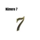 Número Residencial Preto/Dourado Com 2 Parafuso + 2 Bucha 5 (0 Ao 9)