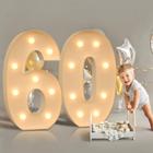 Números de Marquee Impressos 60 para Festa de 60 Anos com Luz