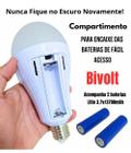 Nunca Fique no Escuro! Lâmpada de Emergência LED 15W Recarregável Acende Sozinha na Falta de Energia!