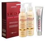 Nutrahair kit shock3 shampoo 120ml + regenerador pro repair oleo de argan 120ml + complexo finalizador 60gr
