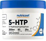 Nutricost 5-HTP pó 25 gramas (300mg por porção) - Sem glúten e não-OGM, puro 5-htp