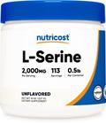Nutricost L-Serina em Pó, 113 Porções (.5LB) - 2.000 MG Por Porção - Não OGM, Sem Glúten