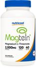 Nutricost Magnesium L-Threonate As Magtein 2000mg, 120 Cápsulas - Não-OGM, Sem Glúten, Adequado a Vegetarianos