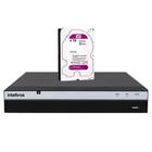 NVR Gravador de Vídeo em Rede Intelbras NVD 3308 P 4K 8 Canais H.265+ com Inteligência de Vídeo - Até 08 câmeras IP + HD 4TB WD Purple