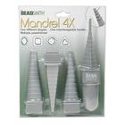 O Beadsmith Mandrel 4X, Conjunto de Envoltório de Arame, 4 Formas Diferentes, Oval, Quadrado, Redondo e Triângulo, Além de Alça Intercambiável, Formação de Joias metálicas e Ferramenta de Modelagem