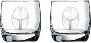 O Conjunto de Vidro Mandalorian (Capacetes) - 10 oz Capacidade - Óculos 2-Pack - Star Wars Design - Base Pesada