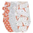 O Peanutshell Desert Safari Baby Swaddle Set para meninos ou meninas Unissex 3 Pack Ferrugem e Cinzento (Pequeno/Médio - 0-3 Meses)