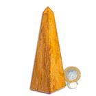 Obelisco Jaspe Amarelo Natural Lapidação Manual 12 a 13cm