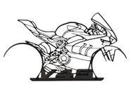 Objeto Decorativo Minimalista Moto Ducati Panigale V4S 20X