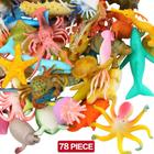 Ocean Sea Animals, 78 Piece Mini Sea Life Creatures Toys Set, ValeforToy Plastic Underwater Sea Animals Learning Toys for Boys Girls Kids Toddlers Party Bag Stuffers, Gift, Prize, Piñata, Sensory Toy