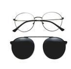 Óculos 2 em 1 Redondo Clipon Lentes Polarizadas 100%UV400