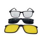Óculos 3 Em 1 - Clipon 3 Lentes Dia, Noite E Solar Com Uv400