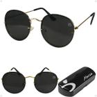oculos aço inoxidavel feminino casual praia preto + case moda verão presente original lente preta