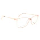 Óculos Armação Bulget Bg4106N K01 Feminino Translucido Rosa