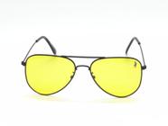 Óculos Aviador Night Drive Lentes Amarelas Com Proteção UV Com Case e Flanela