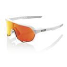 Óculos Ciclismo 100% S2 Soft Tact Off White Hiper Red Multilayer Mirror Lens