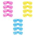 Óculos Colorido Nerd Listras Sem Lentes - 12 Unidades