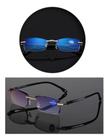Óculos Com Grau Descanso P/ Leitura Moderno Filtro Azul Bloq