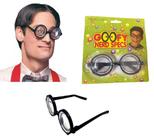 Óculos de Festa com Lentes Fundo de Garrafa Nerd tik tok