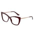 Óculos de Grau Dolce & Gabbana vermelho vinho DG3348-3091 55