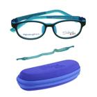 Óculos de grau Infantil Ultraflexível Silmo Kids Sk18103 Blue Black