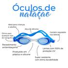 Óculos de Natação com Estojo Plástico e Tampão de Ouvidos - Azul/Azul Claro Sortidos