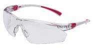 Óculos de Segurança e Proteção Univet 506 UP Lente Plana Transparente Haste Branco e Rosa (C.A. 36.698)