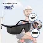 Oculos de Segurança Modelo Vvision 100 Antirrisco Cinza (Fumê) CA: 42716 EPI - VOLK