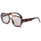 Óculos de sol ADE WU Trendy Designer Aviator para mulheres Tortoise